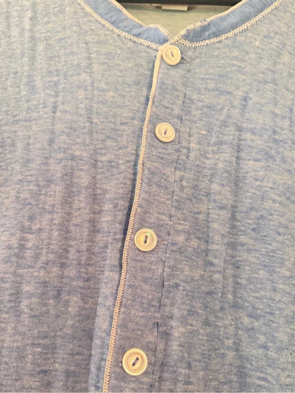 Vintage 70s Duofold blue button front long underwear jumpsuit Med long John Wool